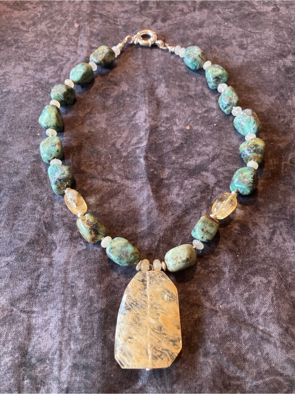 Turquoise Stone Pendant Necklace